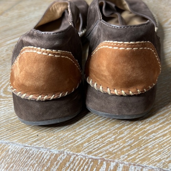 NURTURE Brown Leather Stitch Closed Toe Sandals - Picture 8 of 12